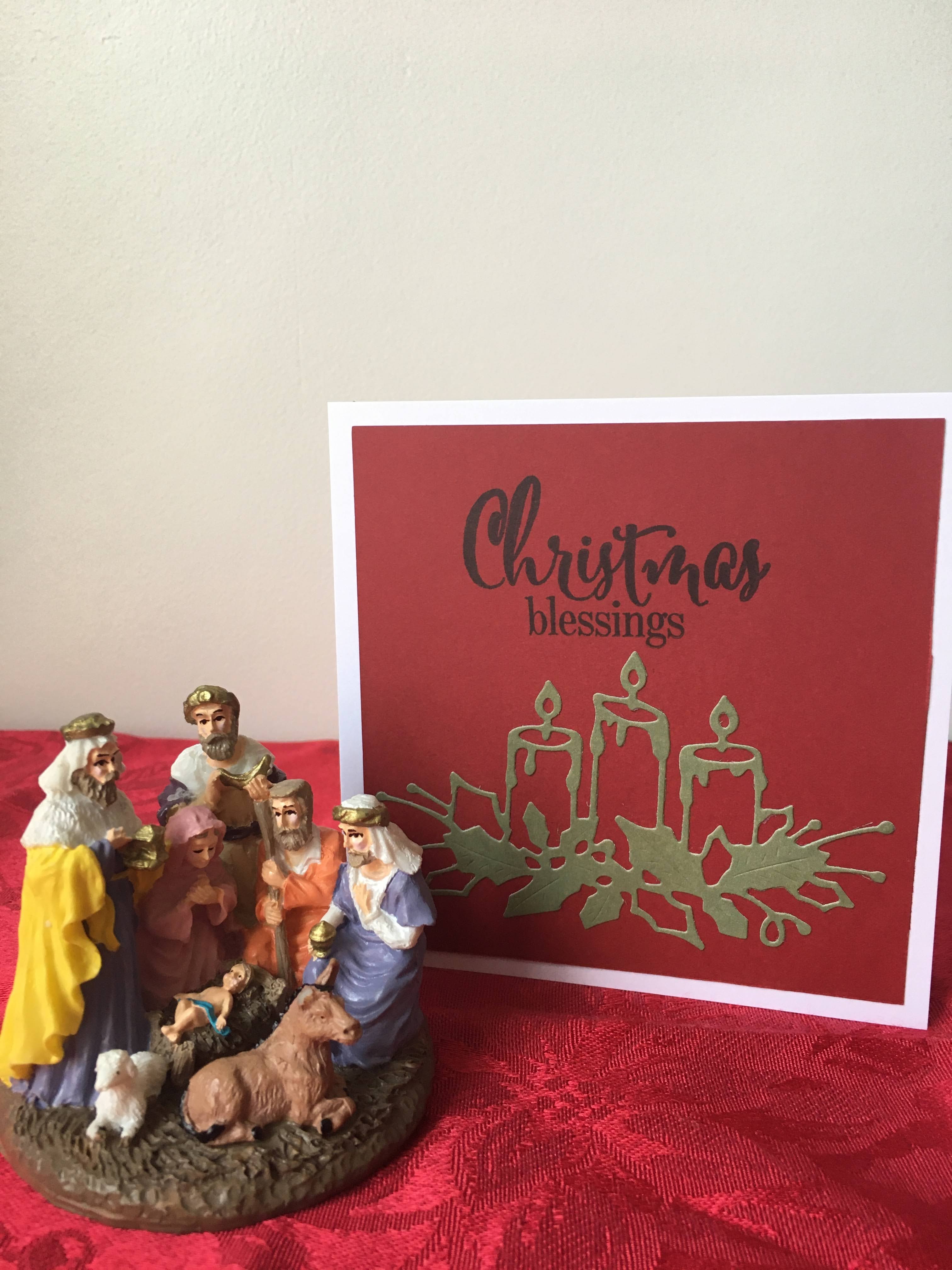 Christmas Blessings Candles Card