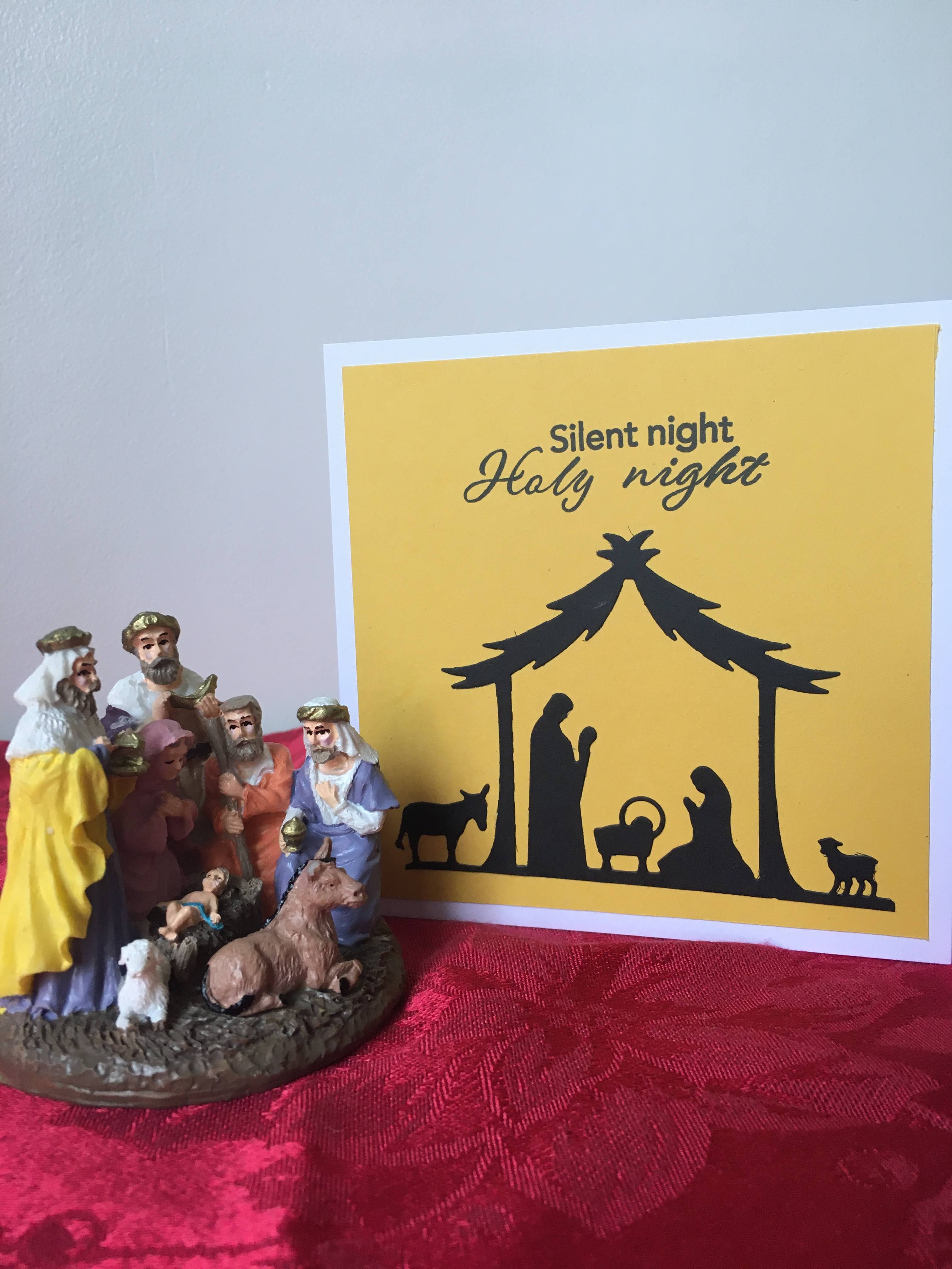 Silent Night Stable Card