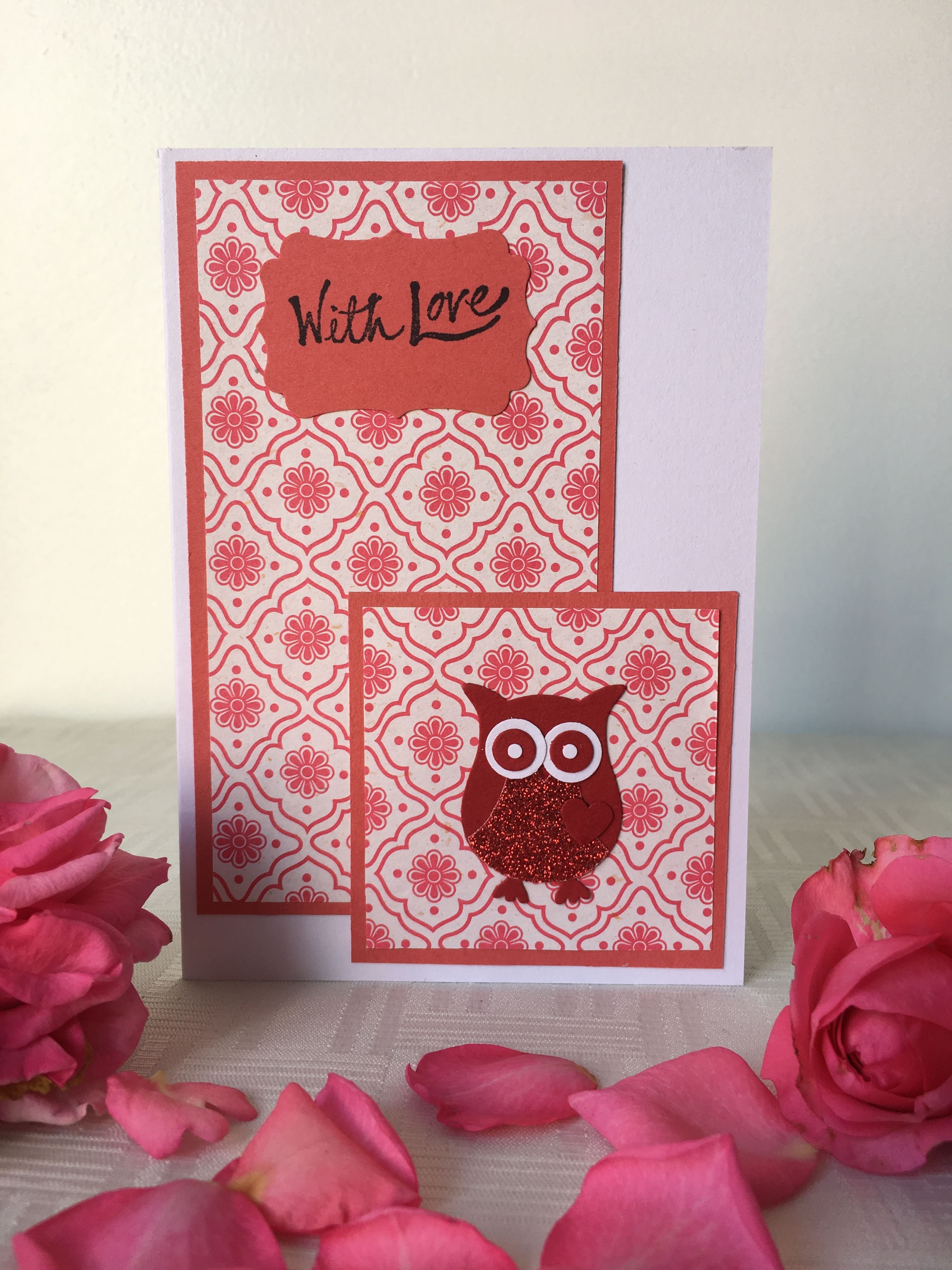 Owl with Love Valentine's Card