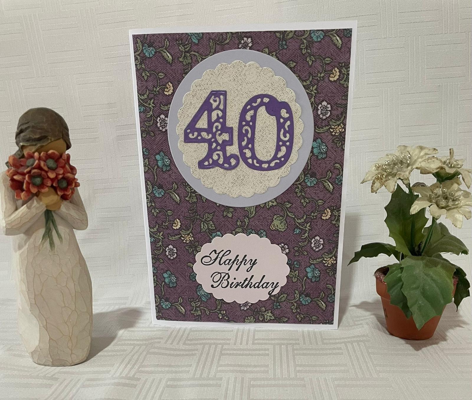 40 Flower Birthday Card