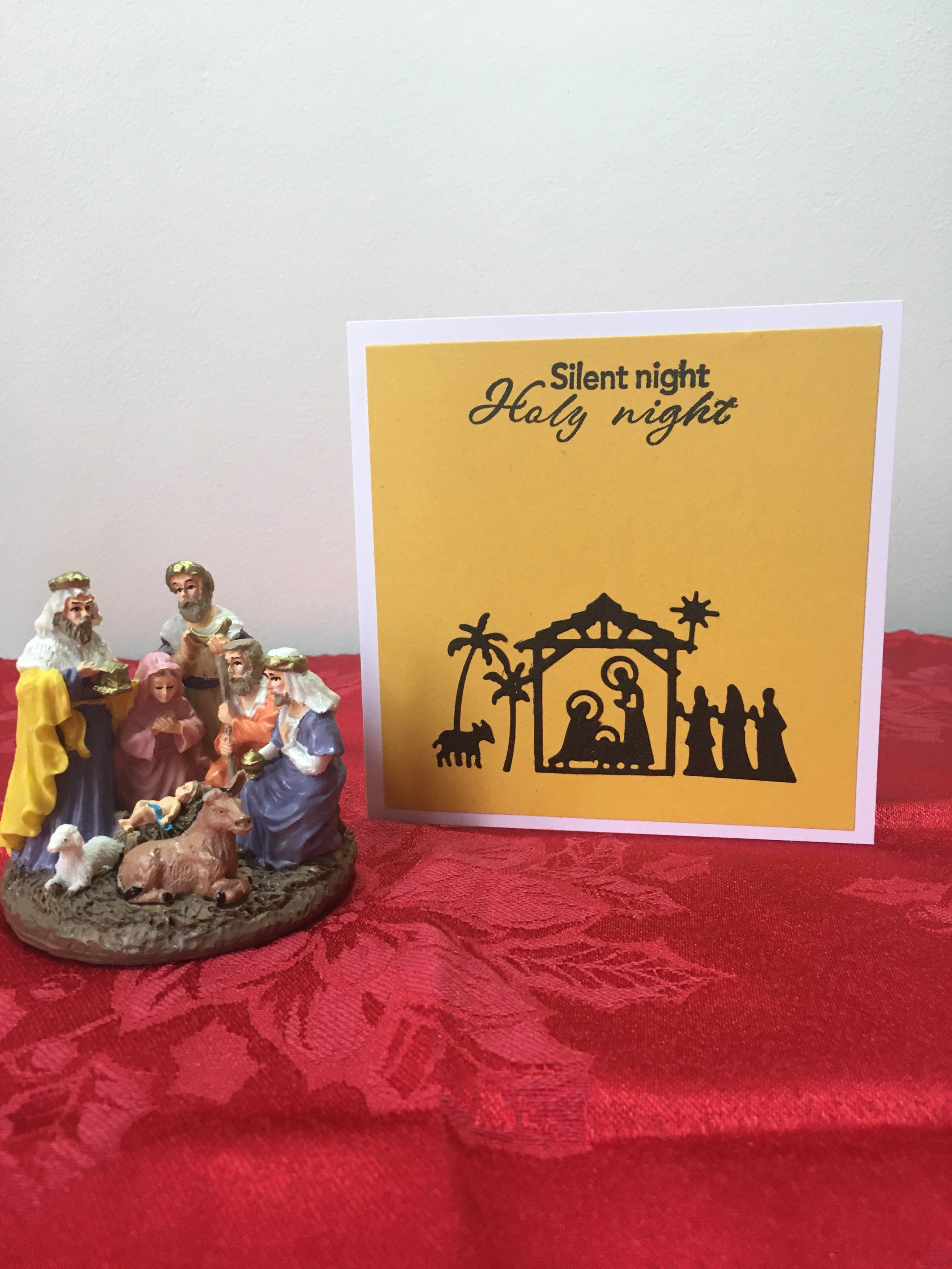 Silent Night Nativity Card
