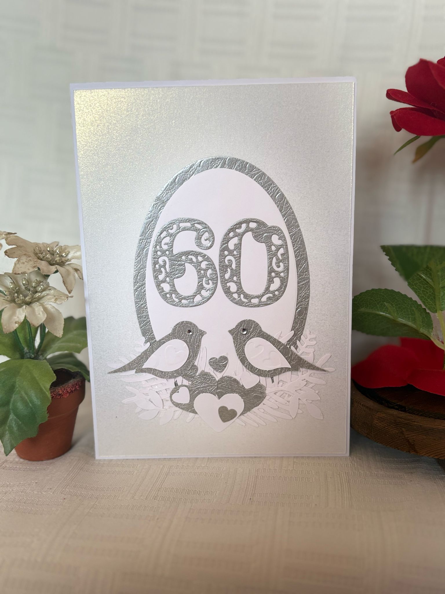 60 Love Birds Anniversary Card