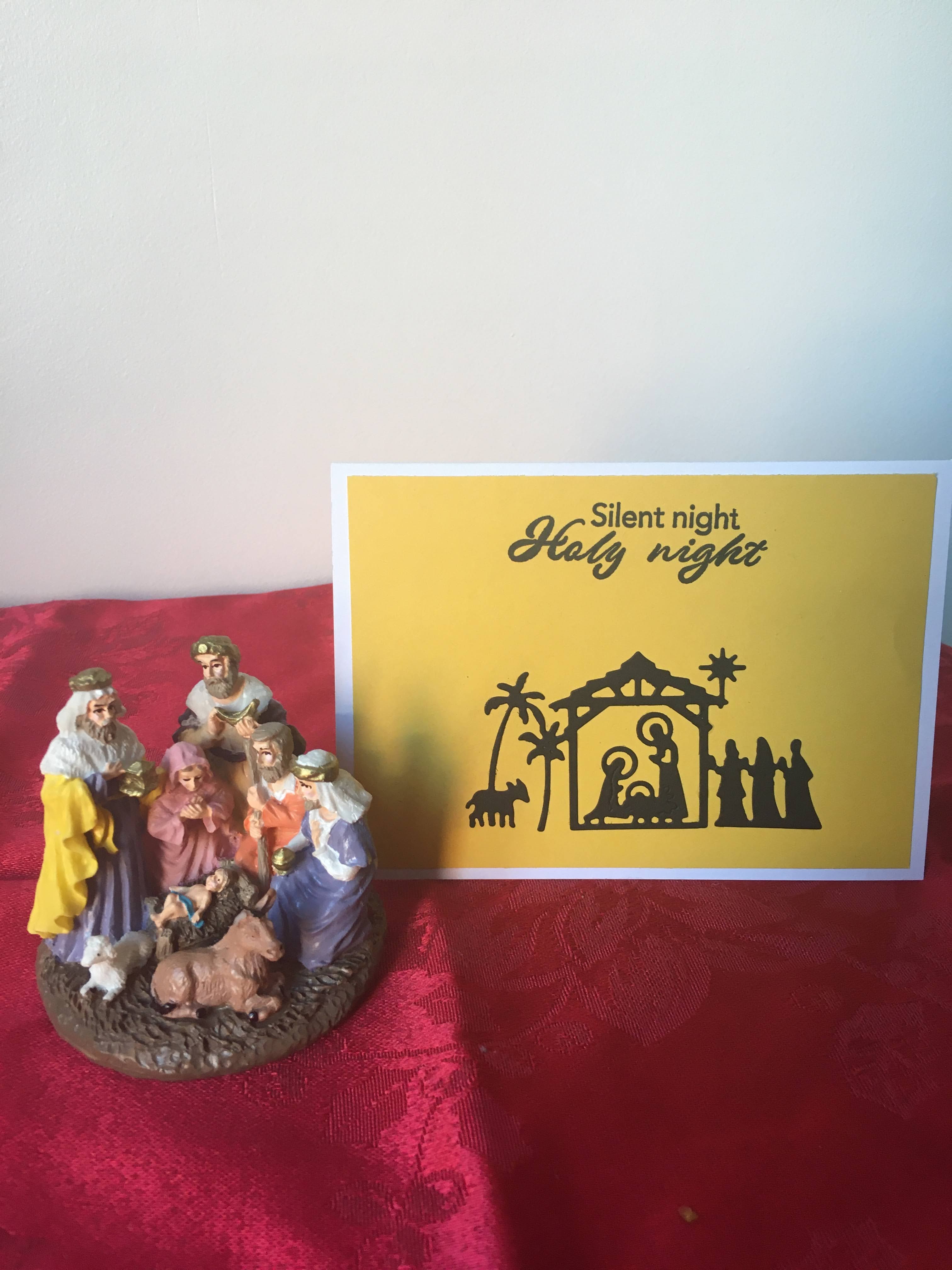 Silent Night Nativity Card
