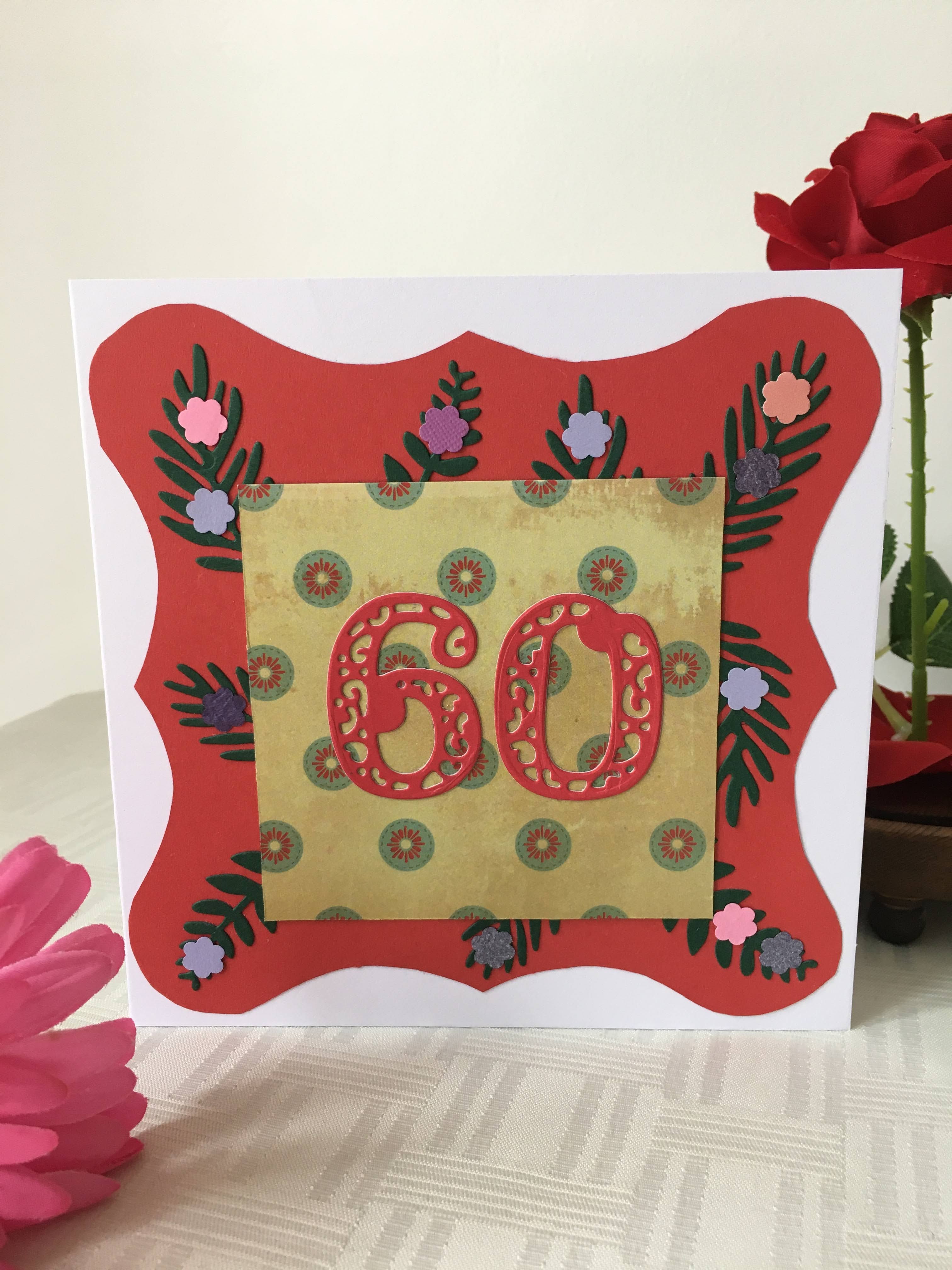 60 Flower Birthday Card